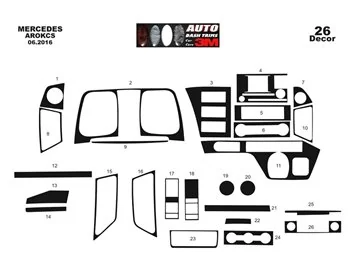 Mercedes Actros Antos 09.2016 3D Interior Dashboard Trim Kit Dash Trim Dekor 26-Parts - 4 - Interior Dash Trim Kit