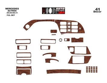 Mercedes Actros Full Set 04.03-08.11 3D Interior Dashboard Trim Kit Dash Trim Dekor 42-Parts