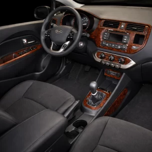 Kia Rio 2012-UP Full Set, Without UVO Radio Interior BD Dash Trim Kit 2