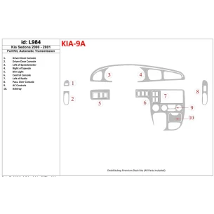 Kia Sedona 2000-2001 Full Set, Automatic Gear Interior BD Dash Trim Kit