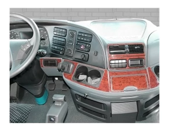 Mercedes Actros MP3 MP2 04.03-08.11 3D Interior Dashboard Trim Kit Dash Trim Dekor 11-Parts - 1 - Interior Dash Trim Kit