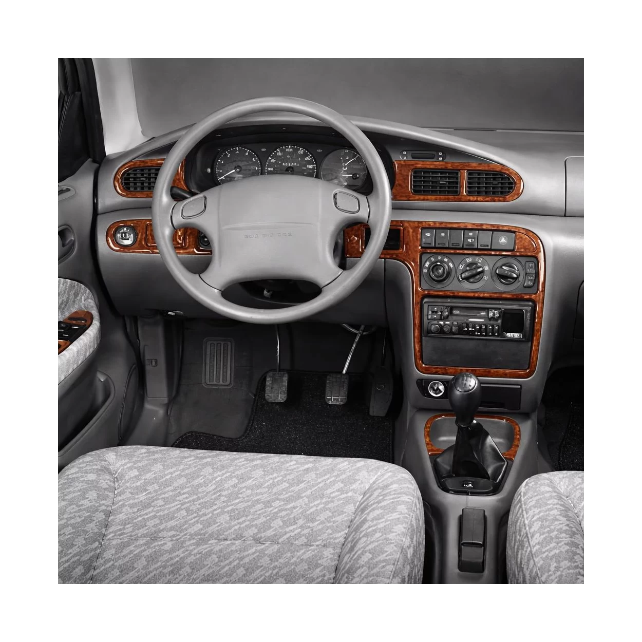 Kia Sephia 06.1995 3D Interior Dashboard Trim Kit Dash Trim Dekor 16-Parts