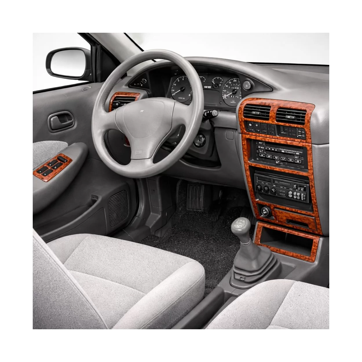 Kia Sephia 09.93-05.95 3D Interior Dashboard Trim Kit Dash Trim Dekor 12-Parts