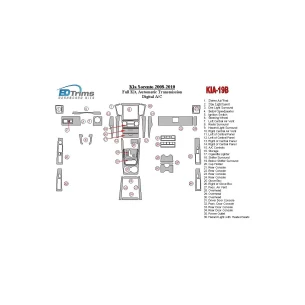 KIA Sorento 2008-2010 Ful Kit, Automatic Gear,with Heated Seats Interior BD Dash Trim Kit 2