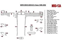 Mercedes Benz E Class W210 1998-2002 Full Set Interior BD Dash Trim Kit - 2 - Interior Dash Trim Kit Mercedes Benz E Class W210 1998-2002 Full Set Interior BD Dash Trim Kit - 2 - Interior Dash Trim Kit