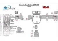 Mercedes Benz M Class 1998-1999 Base Kit Interior BD Dash Trim Kit - 1 - Interior Dash Trim Kit Mercedes Benz M Class 1998-1999 Base Kit Interior BD Dash Trim Kit - 1 - Interior Dash Trim Kit