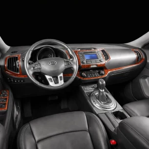 Kia Sportage 01.2011 3D Interior Dashboard Trim Kit Dash Trim Dekor 15-Parts