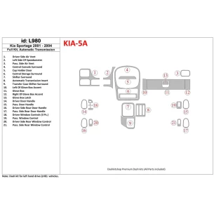 Kia Sportage 2001-2005 Full Set Interior BD Dash Trim Kit