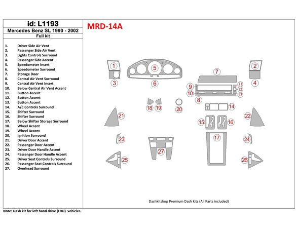 Audi A6 2005-2011 3M 3D Car Tuning Interior Tuning Interior Customisation UK Right Hand Drive Australia Dashboard Trim Kit Dash 
