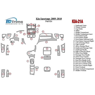 KIA Sportage 2009-2010 Full Set Interior BD Dash Trim Kit 2