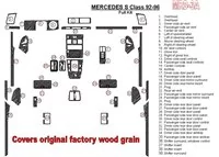 Mercedes Benz S Class W140 1992-1996 Full Set, Cover All OEM Wood Kit Interior BD Dash Trim Kit - 2 - Interior Dash Trim Kit Mercedes Benz S Class W140 1992-1996 Full Set, Cover All OEM Wood Kit Interior BD Dash Trim Kit - 2 - Interior Dash Trim Kit