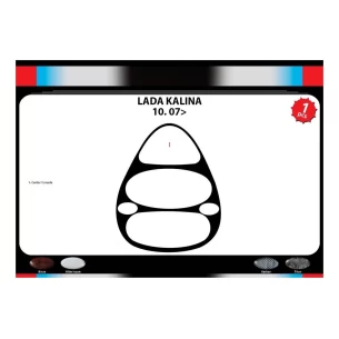 Lada Kalina 10.2007 3D Interior Dashboard Trim Kit Dash Trim Dekor 1-Parts