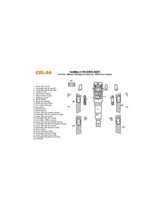 Cadillac CTS 2003-2007 Full Set Interior BD Dash Trim Kit