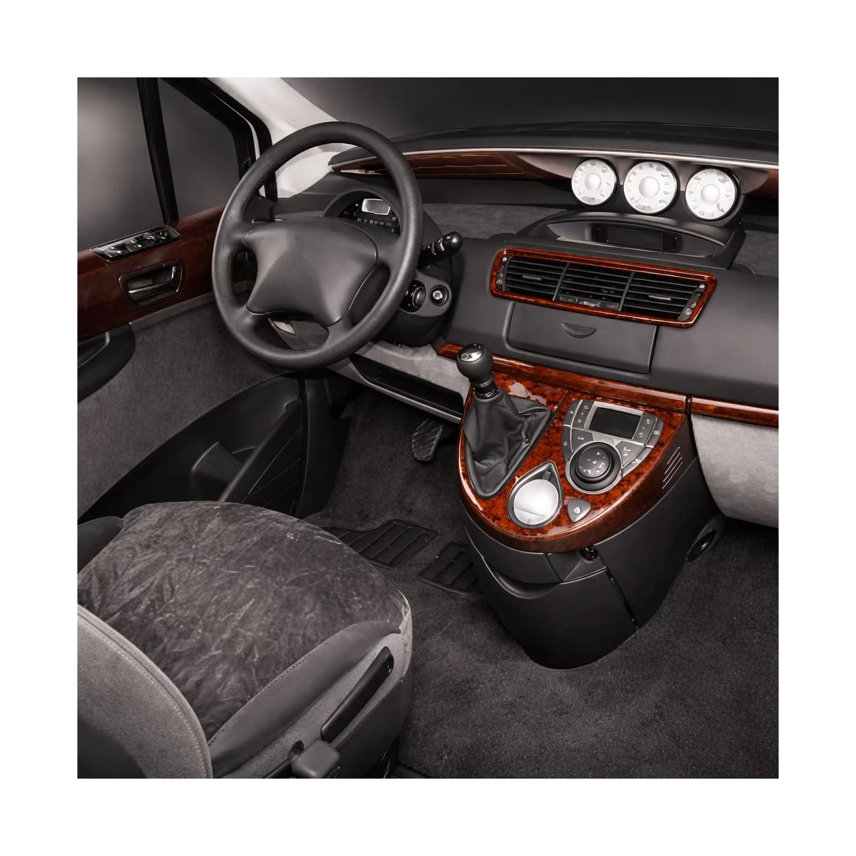 Lancia Phedra 02.2002 3D Interior Dashboard Trim Kit Dash Trim Dekor 4-Parts