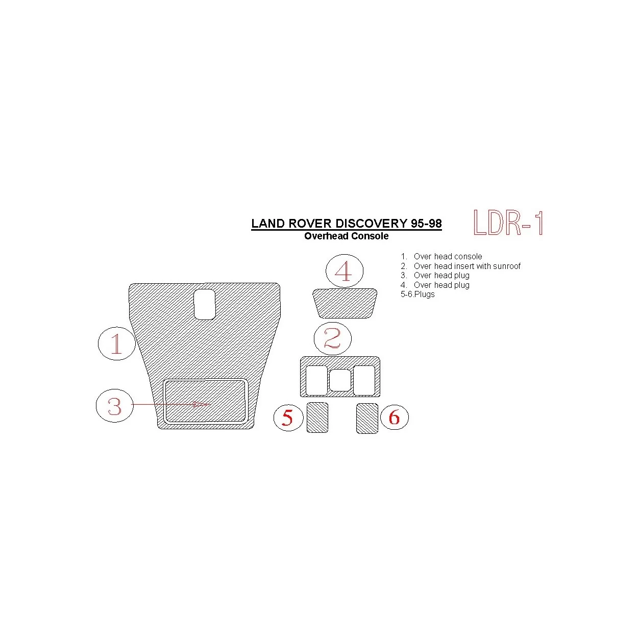 Land Rover Discovery 1995-1998 Automatic Gearbox, Basic Set, Without OEM Interior BD Dash Trim Kit