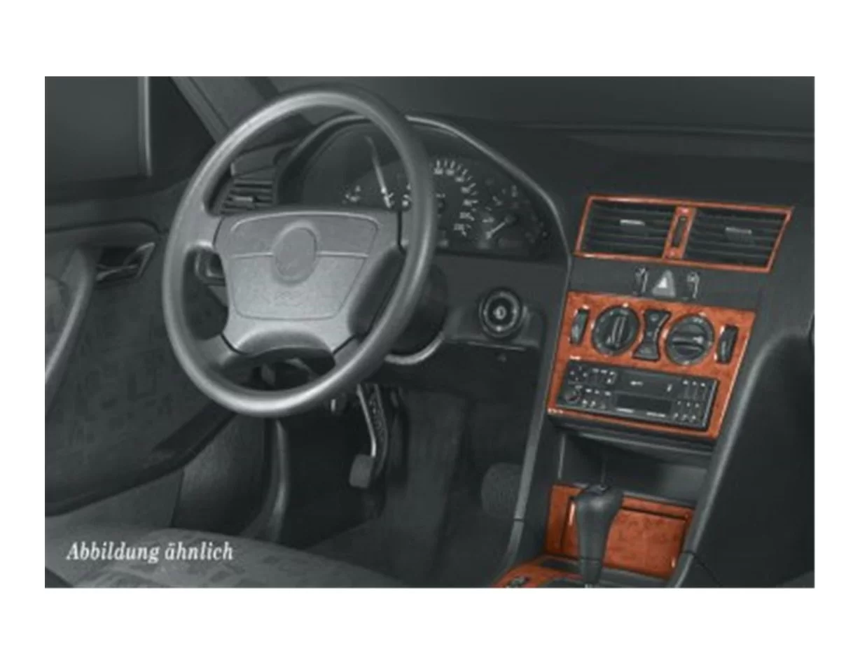 Mercedes C-Class W202 06.93-09.95 3D Interior Dashboard Trim Kit Dash Trim Dekor 16-Parts - 1 - Interior Dash Trim Kit