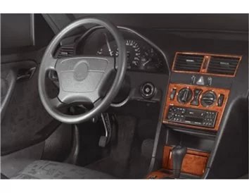 Mercedes C-Class W202 09.95-05.97 3D Interior Dashboard Trim Kit Dash Trim Dekor 12-Parts - 1 - Interior Dash Trim Kit