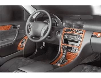 Mercedes C-Class W203 05.00-12.06 3D Interior Dashboard Trim Kit Dash Trim Dekor 16-Parts - 1 - Interior Dash Trim Kit
