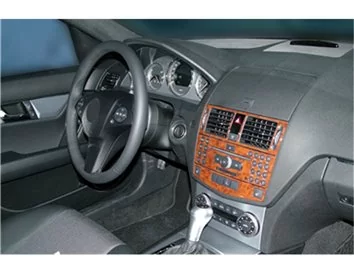 Mercedes C-Class W204 01.06-01.11 3D Interior Dashboard Trim Kit Dash Trim Dekor 11-Parts - 1 - Interior Dash Trim Kit