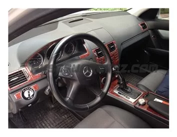 Mercedes C-Class W204 01.2006 3D Interior Dashboard Trim Kit Dash Trim Dekor 17-Parts - 1 - Interior Dash Trim Kit