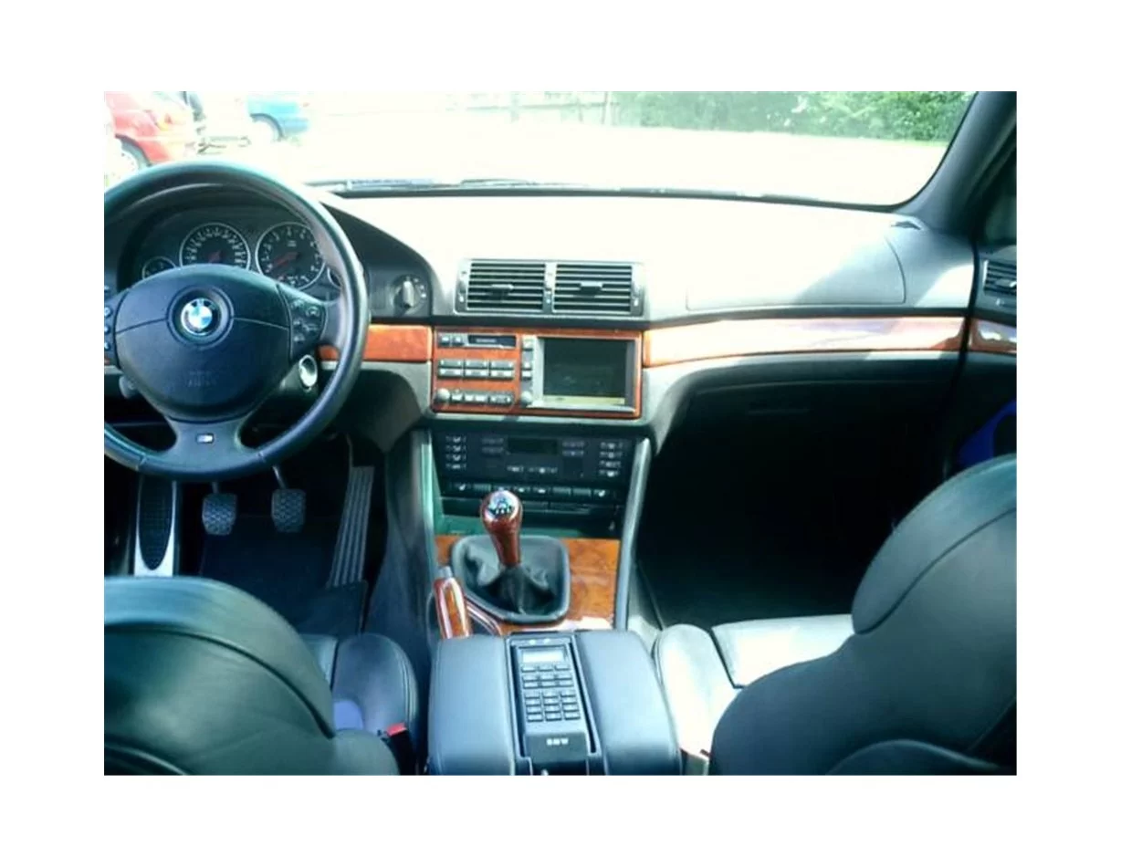 BMW 5 Series E39 10.95-06.03 3D Interior Dashboard Trim Kit Dash Trim Dekor 19-Parts - 1 - Interior Dash Trim Kit