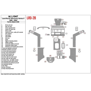 Land Rover Discovery 1999-2004 Full Set, OEM Compliance Interior BD Dash Trim Kit 2