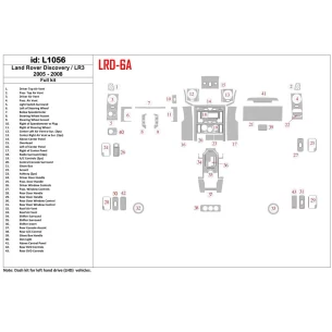 Land Rover Discovery 3 2005-UP Full Set Interior BD Dash Trim Kit 2