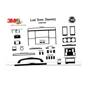 Land Rover Discovery I 01.90-09.98 3D Interior Dashboard Trim Kit Dash Trim Dekor 30-Parts 2