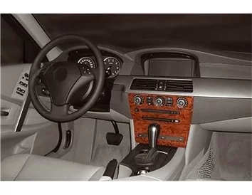BMW 5 Series E60-E61 07.03-11.09 3D Interior Dashboard Trim Kit Dash Trim Dekor 8-Parts - 1 - Interior Dash Trim Kit