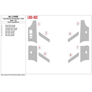 Land Rover Freelander 2 2008-UP doors colsole Interior BD Dash Trim Kit