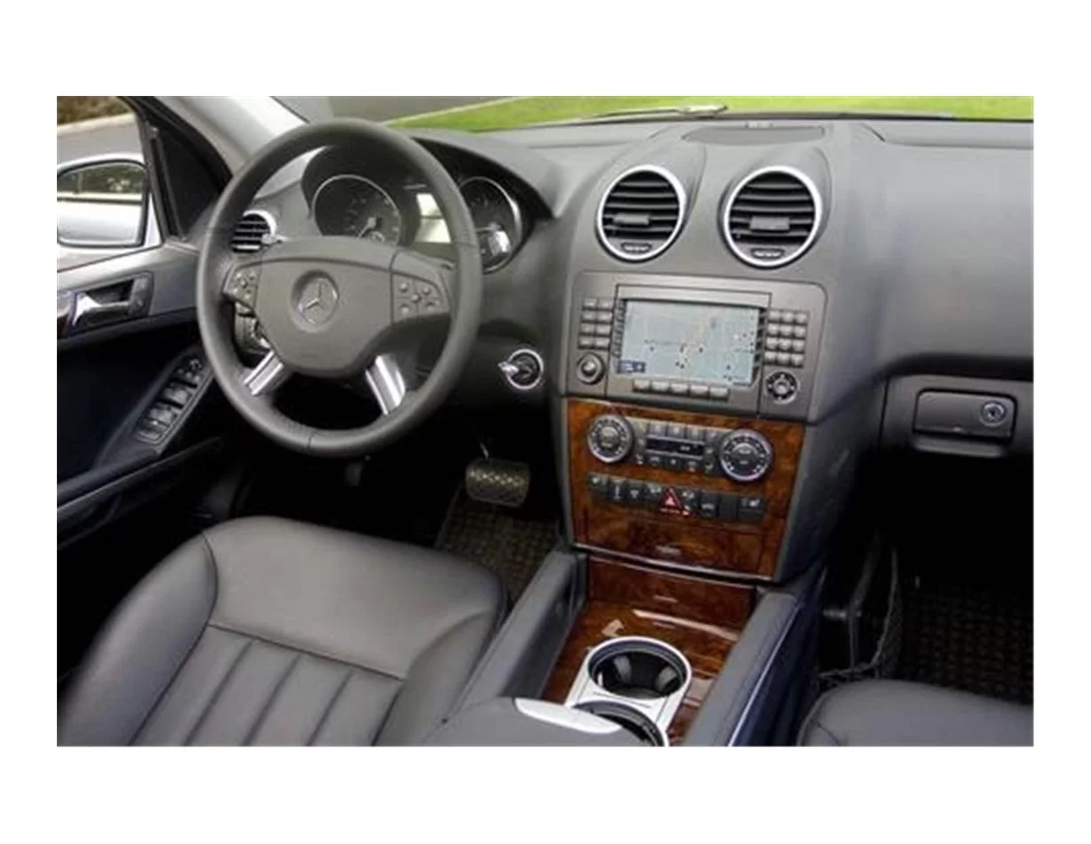 Mercedes ML-Class W164 01.2010 3D Interior Dashboard Trim Kit Dash Trim Dekor 13-Parts - 1 - Interior Dash Trim Kit