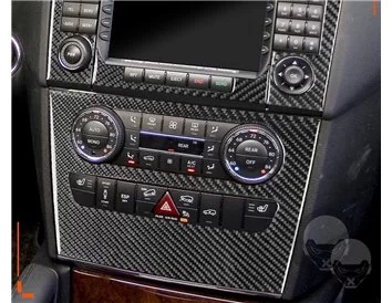 Mercedes ML-Class W164 2006-2011 3D Interior Dashboard Trim Kit Dash Trim Dekor 33-Parts - 2 - Interior Dash Trim Kit
