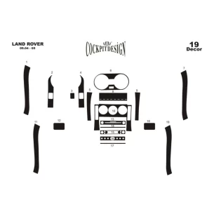 Land Rover Freelander II 01.04-12.06 3D Interior Dashboard Trim Kit Dash Trim Dekor 19-Parts