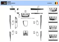 BMW 5 Series E60/E61 2004–2010 3D Interior Dashboard Trim Kit Dash Trim Dekor 33-Parts - 1 - Interior Dash Trim Kit