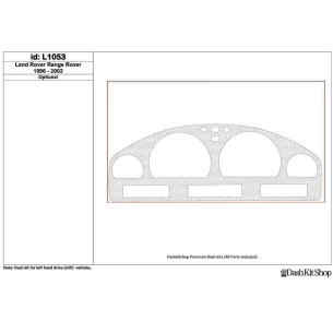 Land Rover Range Rover 1996-2002 Cluster, 1 Pc Interior BD Dash Trim Kit
