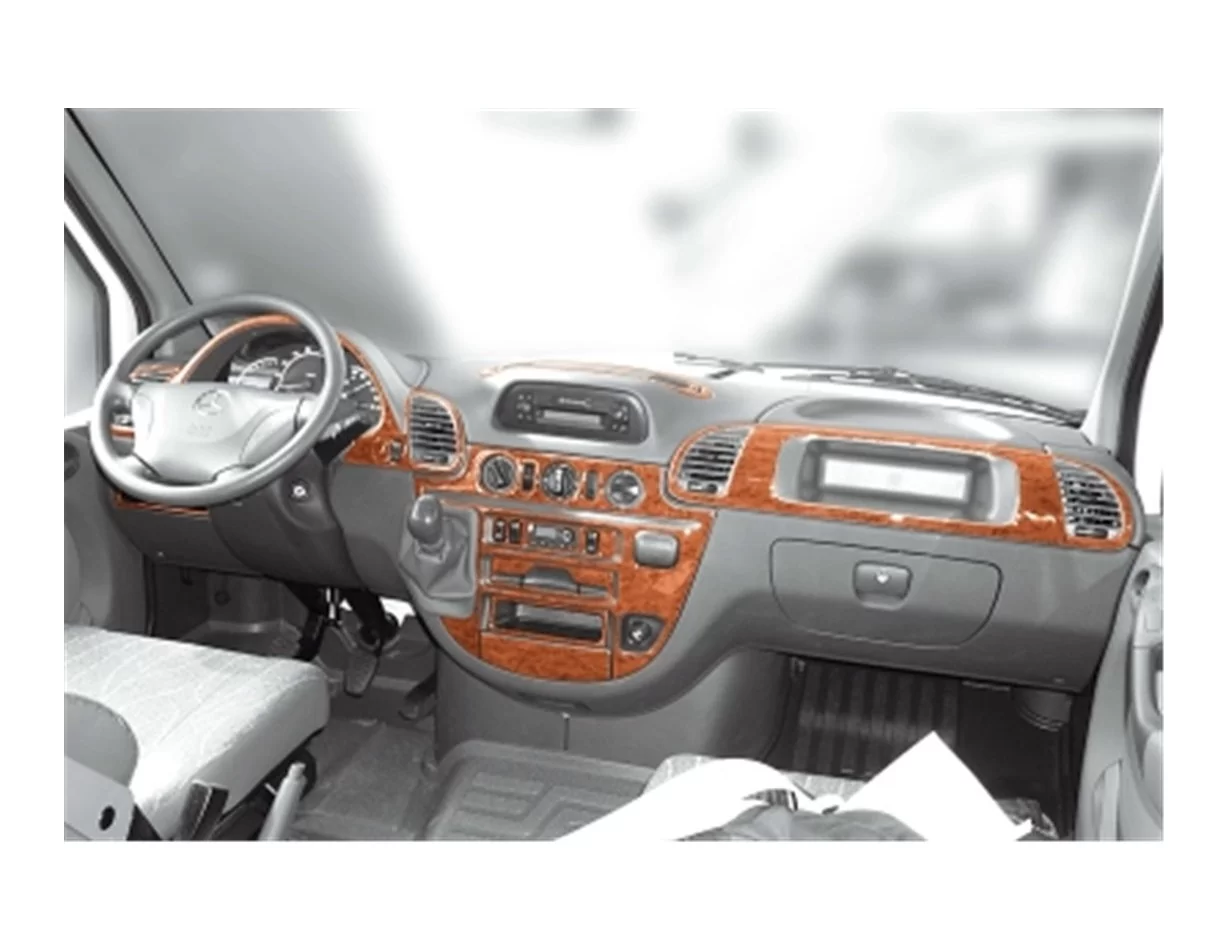 Mercedes Sprinter W903 02.00-04.06 3D Interior Dashboard Trim Kit Dash Trim Dekor 24-Parts - 1 - Interior Dash Trim Kit
