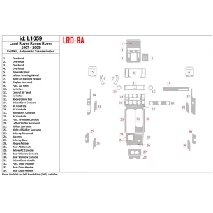 Land Rover Range Rover L322 2007-2009 Full Set, Automatic Gear Interior BD Dash Trim Kit 2