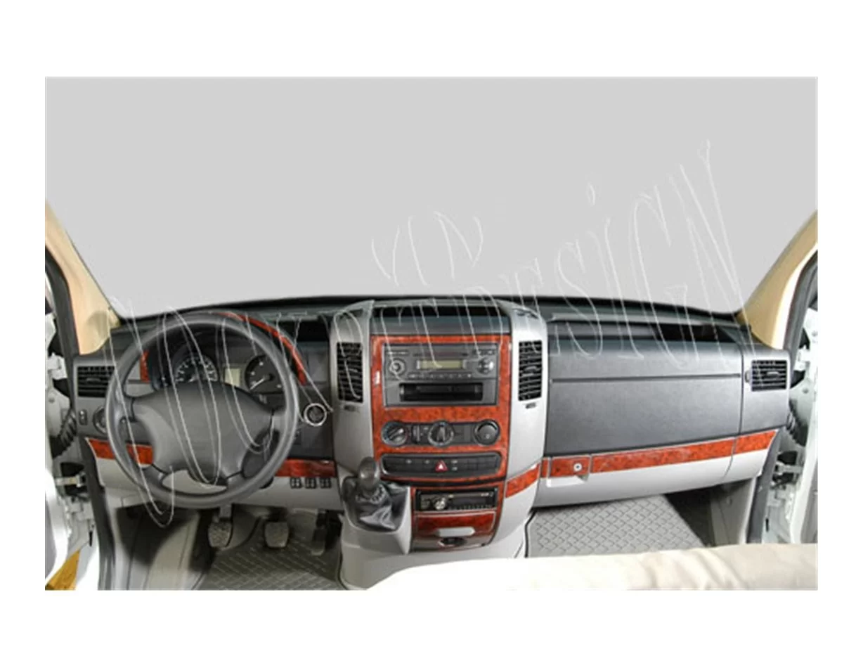 Mercedes Sprinter W906 04.2006 3D Interior Dashboard Trim Kit Dash Trim Dekor 14-Parts - 1 - Interior Dash Trim Kit