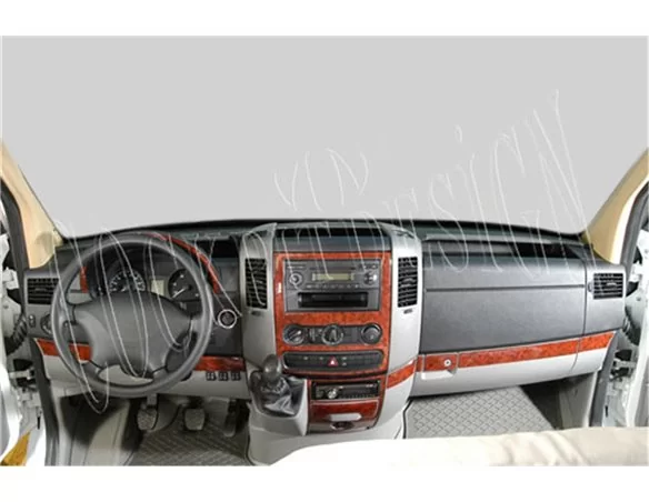 Mercedes Sprinter W906 04.2006 3D Interior Dashboard Trim Kit Dash Trim Dekor 18-Parts - 1 - Interior Dash Trim Kit