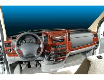 Mercedes Sprinter W906 04.2006 3D Interior Dashboard Trim Kit Dash Trim Dekor 40-Parts - 1 - Interior Dash Trim Kit