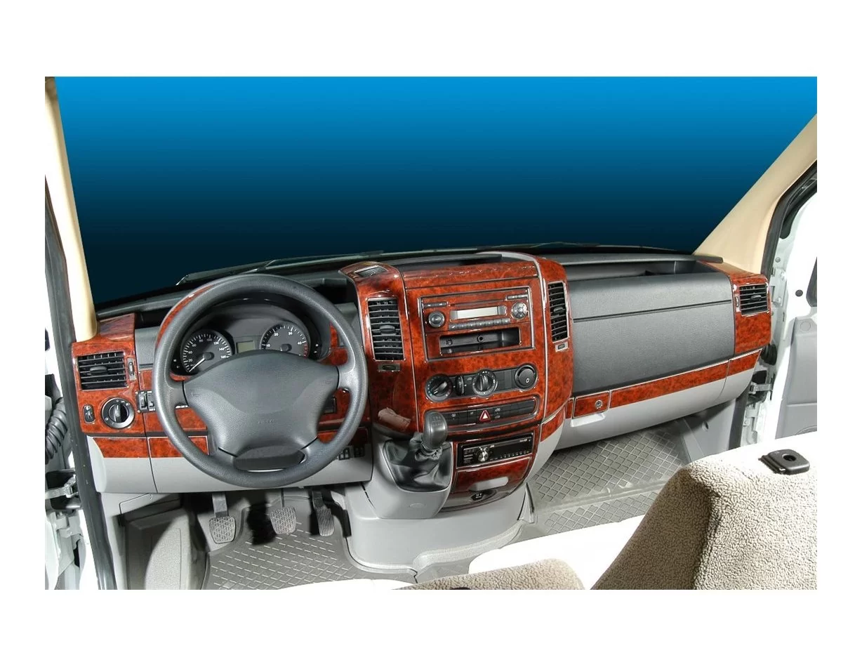 Mercedes Sprinter W906 04.2006 3D Interior Dashboard Trim Kit Dash Trim Dekor 40-Parts - 1 - Interior Dash Trim Kit