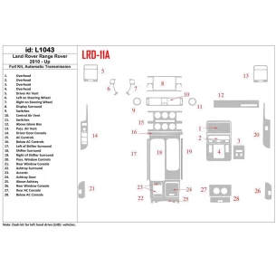 Land Rover Range Rover 2010-UP Full Set, Automatic Gear Interior BD Dash Trim Kit