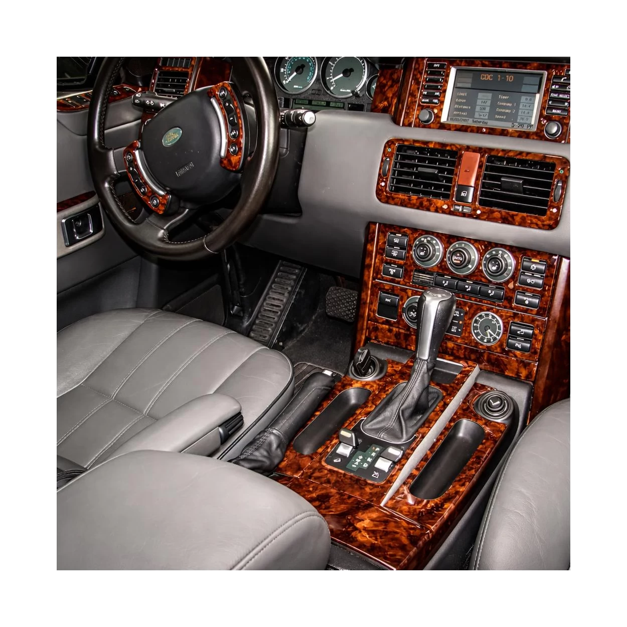 Land Roverv Range Rover II 01.02-12.06 3D Interior Dashboard Trim Kit Dash Trim Dekor 19-Parts