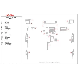 Lexus CT 2011-UP Interior BD Dash Trim Kit 2