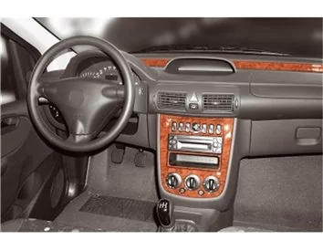 Mercedes Vaneo W414 10.01-09.06 3D Interior Dashboard Trim Kit Dash Trim Dekor 3-Parts - 1 - Interior Dash Trim Kit