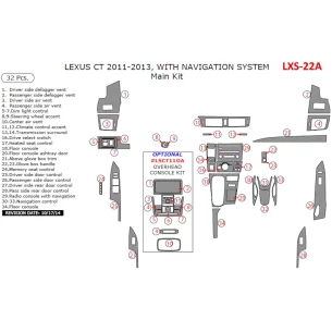 Lexus CT 2011-UP Interior BD Dash Trim Kit