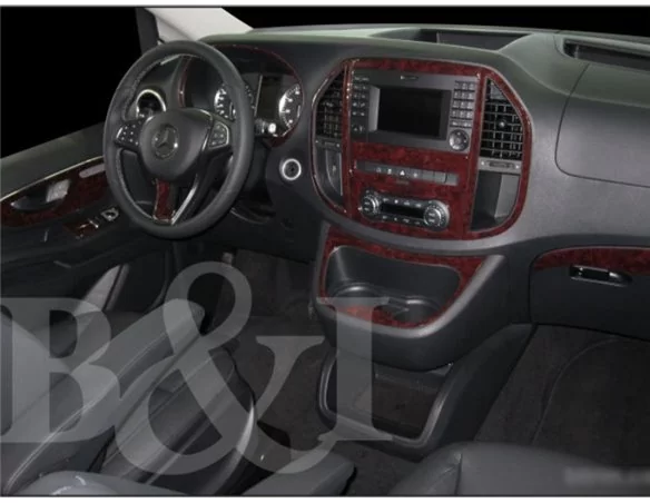 Mercedes Vito W447 01.2015 3D Interior Dashboard Trim Kit Dash Trim Dekor 38-Parts - 1 - Interior Dash Trim Kit