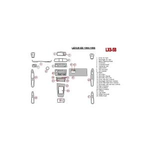 Lexus ES 1994-1996 Full Set, OEM Compliance Interior BD Dash Trim Kit