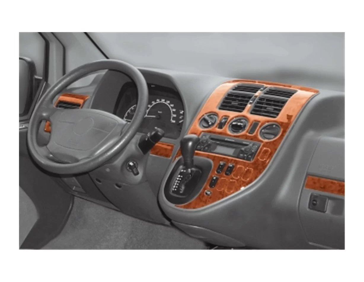 Mercedes Vito W638 03.99-01.04 3D Interior Dashboard Trim Kit Dash Trim Dekor 24-Parts - 1 - Interior Dash Trim Kit
