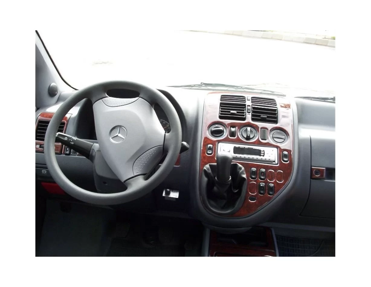 Mercedes Vito W638 V-Klasse 03.99-01.04 3D Interior Dashboard Trim Kit Dash Trim Dekor 39-Parts - 1 - Interior Dash Trim Kit
